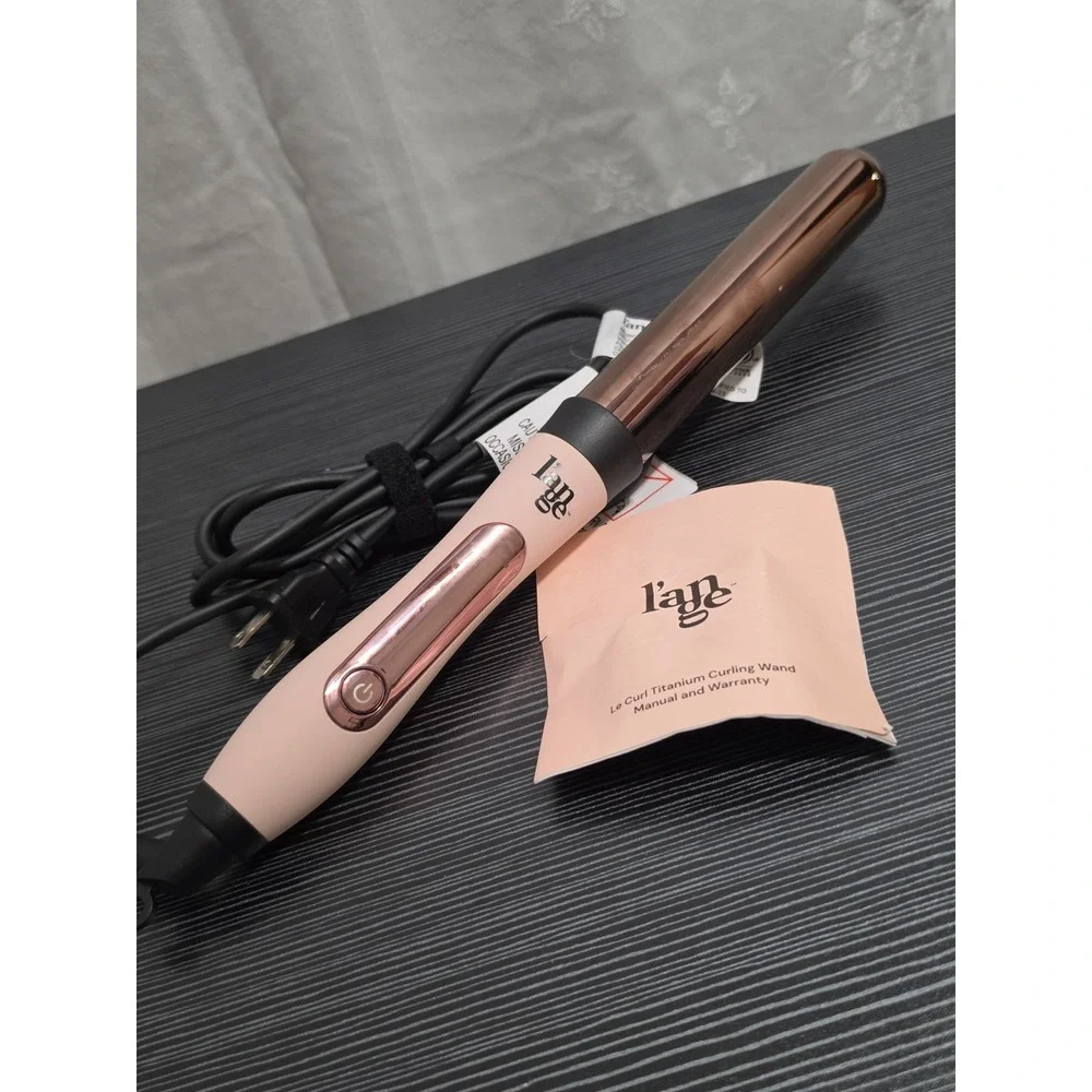 L'ange Le Curl 32mm Titanium Curling Wand Blush 1.25" Barrel No Box EUC HT0266 - Picture 1 of 5